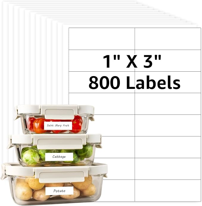 MaxGear 1" x 3" Removable Labels by MaxGear