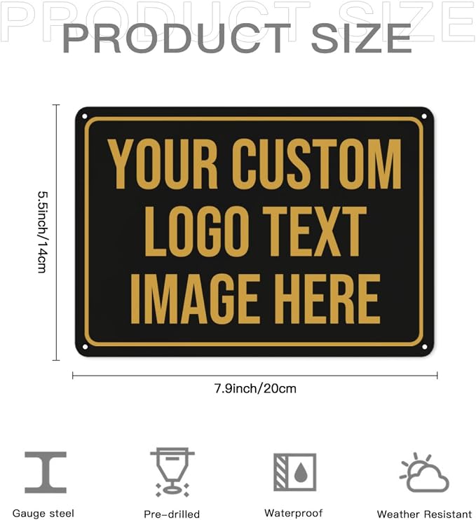 Tmqytuox Custom Signs, Custom Sign Metal Signs Customized Signs - Image 2