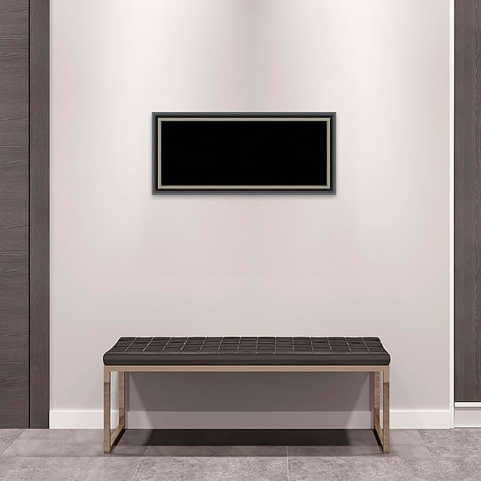 Amanti Art Black Cork Board for Wall, 15x33 Vision Board with Black Wood Frame, Medium Corkboard Office Decor for Home Organization, Modern Corkboard Pinboard to Display Items for Home Organization-DeskLoop Office