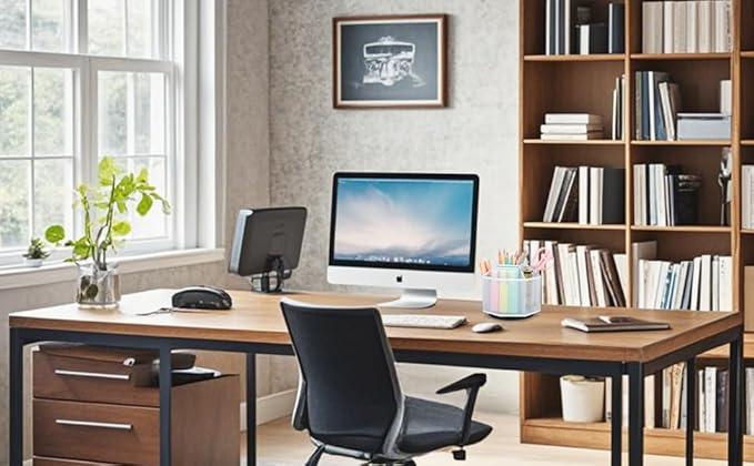 Exerz Desk Organiser/Mesh Desk Tidy Candy/Pen Holder/Multifunctional Organiser 360 Rotating-DeskLoop Office