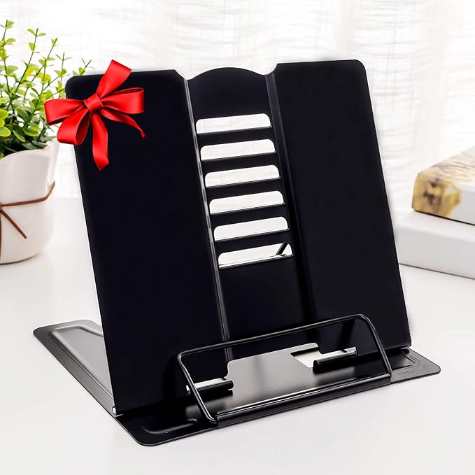 MSDADA 1PC Desk Book Stand Metal Reading Rest Book Holder Adjustable Cookbook by ColoryourlifewithMSDADA