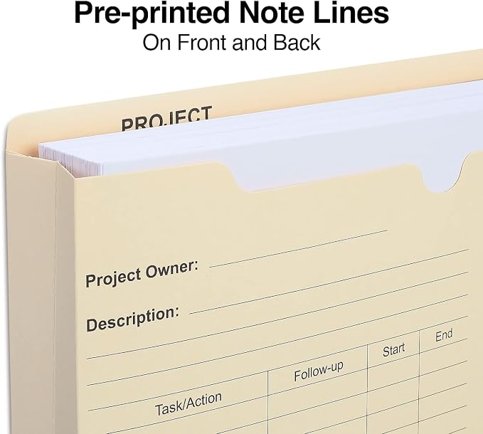 Staples Reinforced Pre‑Printed File Jackets, Letter Size, 2‑Inch Expansion - Image 3