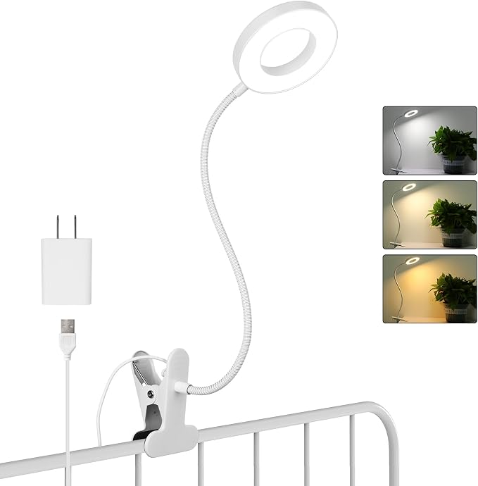 Woputne Desk Clip on Lamp for Reading Home Office, by Woputne