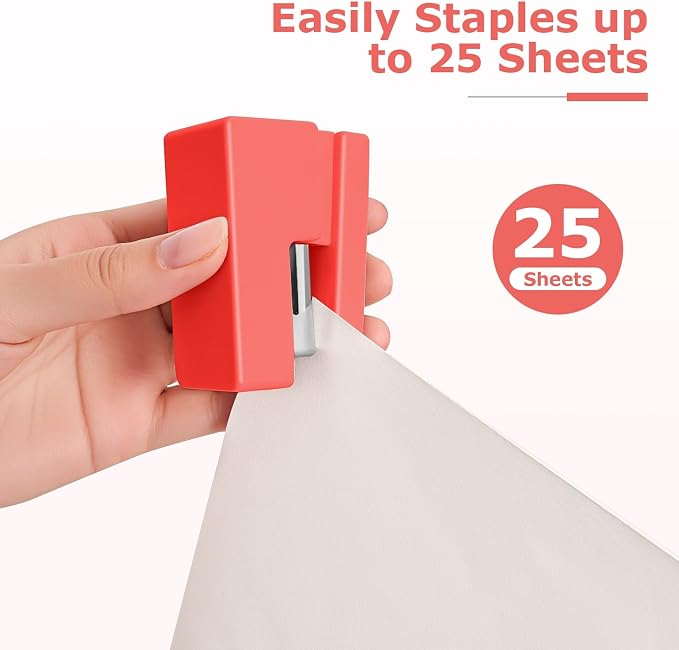 Mini Stapler - Small Cute Desk Staplers - 25 Sheet Capacity - Image 5