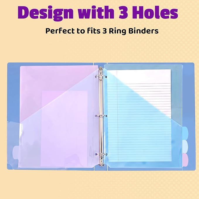 Binder Dividers with Tabs and Pockets, Letter Size - Image 5