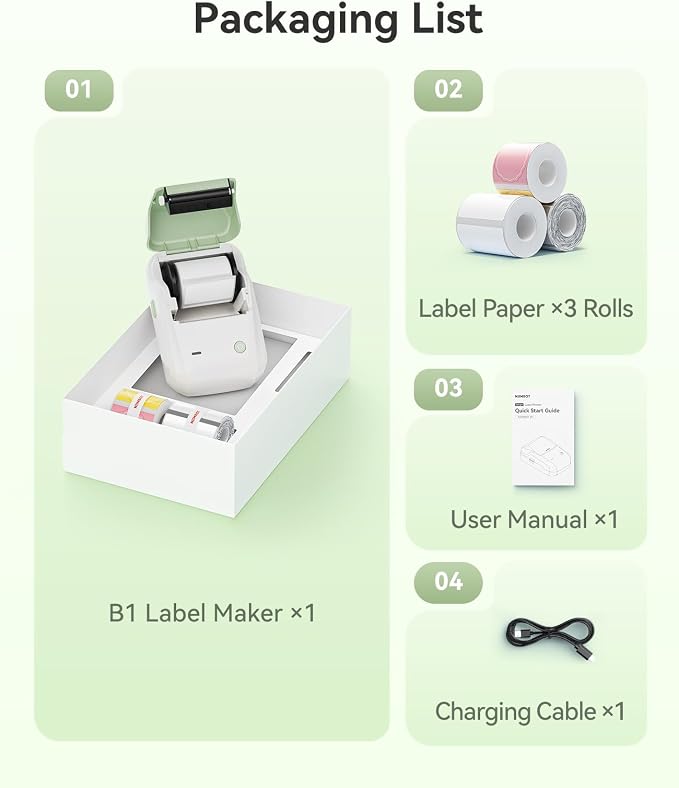 NIIMBOT B1 Label Maker Machine, Thermal Label Printer Easy to Use - Image 8