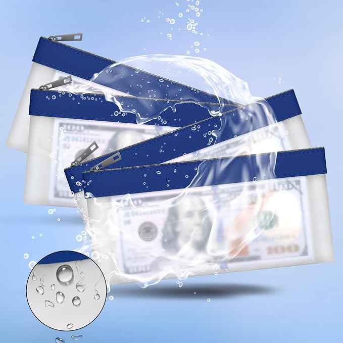 Clear Money Envelopes for Cash 7.6"x3.7" | Money Bags - Image 2