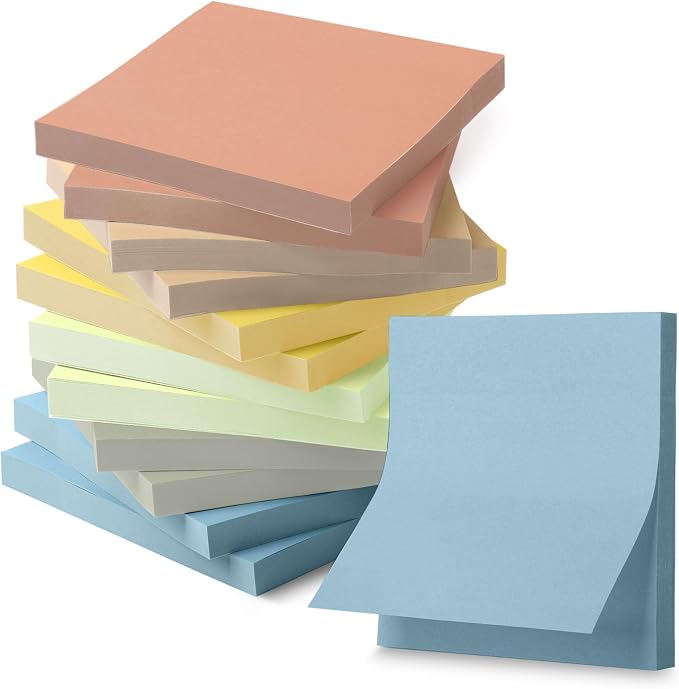Mr. Pen- Sticky Notes, 12 Pads, 600 Sheets, Colorful | Sticky Notes Bulk by MrPen