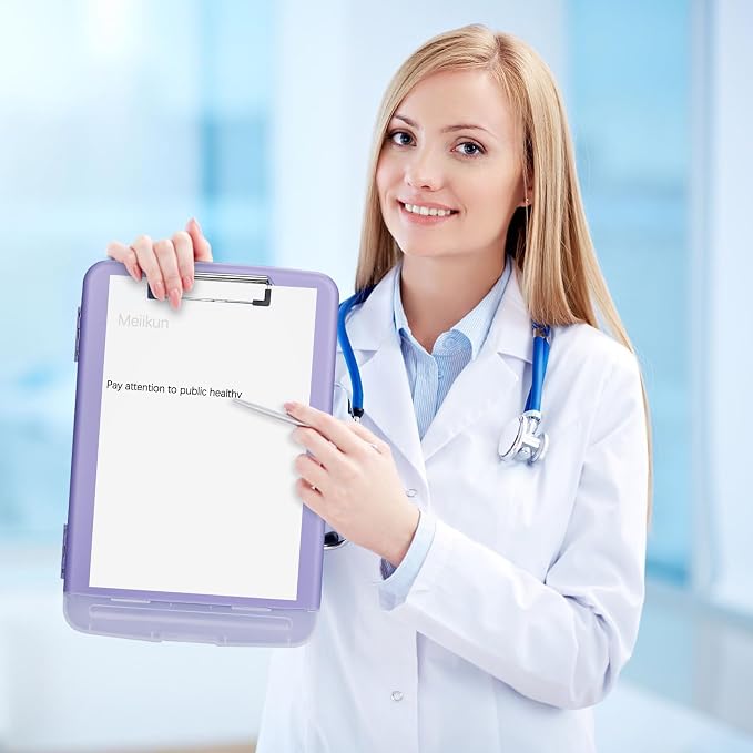 Meiikun Clipboard with Storage, Plastic Clipboards 8.5x11 with Pen Holder - Image 7