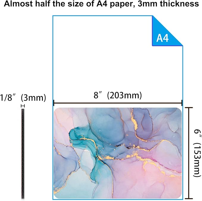 Audimi Small Mouse Pad 6 x 8 Inch, Mini Mouse Pad Thick - Image 2