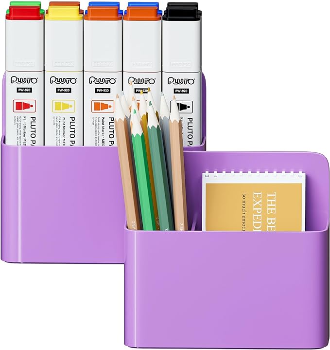 Mabrasse 2p Magnetic Dry Erase Marker Holder, Pen and Eraser Holder by Marbrasse