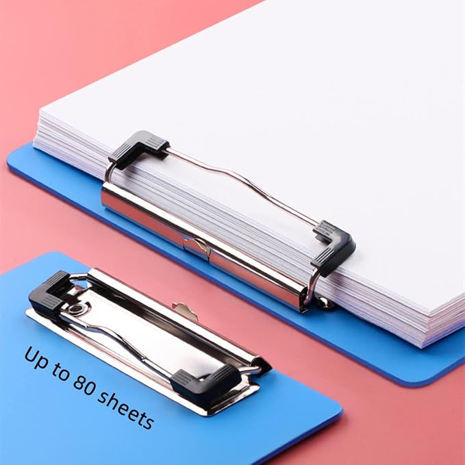 Plastic Clipboards, 6 Packs A4 Clipboard Folder, Paper Clips | Nursing Clipboard - Image 3