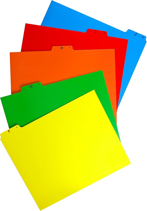Iconikal A-Z Alphabetical Hanging File Folder Guide Dividers, Heavyweight 5 - Image 8