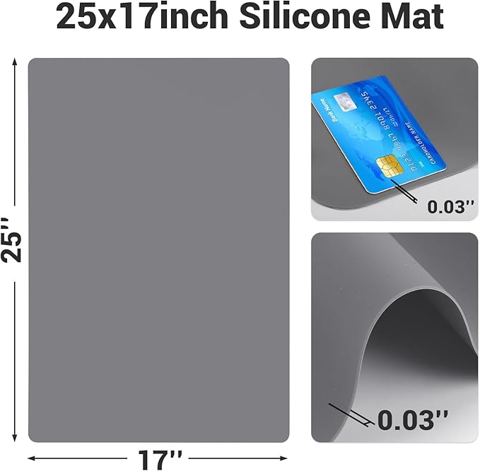 Gartful 25“x17”x0.03“ Silicone Mats - Image 2