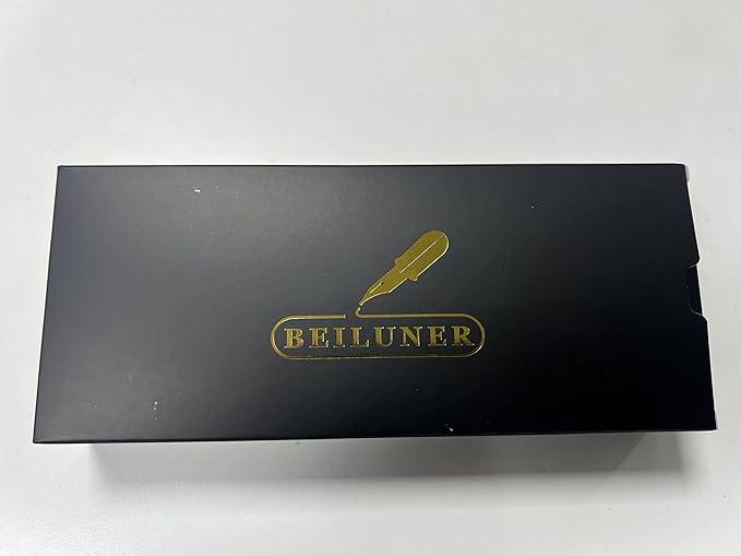 BEILUNER Silver Chrome Fountain Pen,Stunning Luxury Pens with 24K Gold Accents, Gorgeous 24K Gilded Nib(Fine), Ink Converter,Fancy Pen Gift for Men&Women-Elegant, Office, Reliable,Nice for Writing-DeskLoop Office