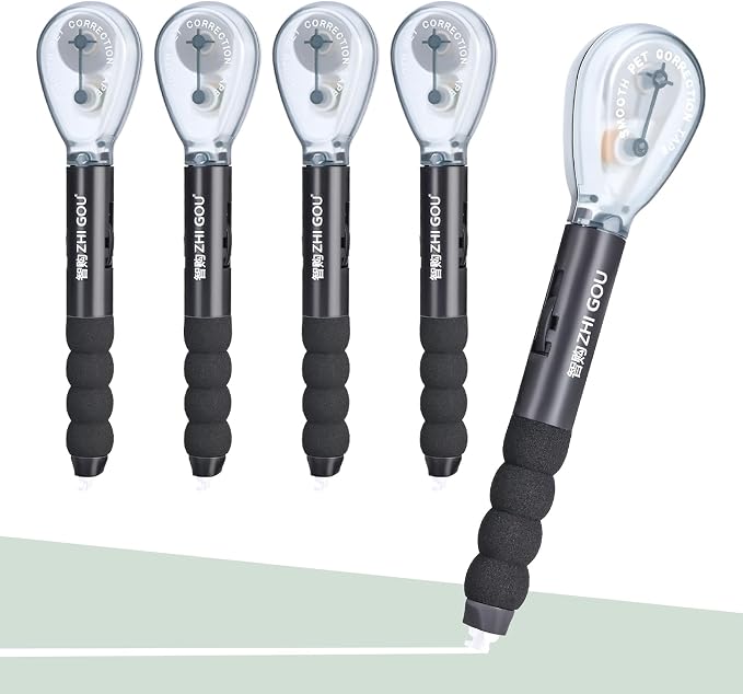Temiary 4 Pcs White Correction Tape Pen, 19.69 ft Smooth Pull Out Tape Pens by Temiary