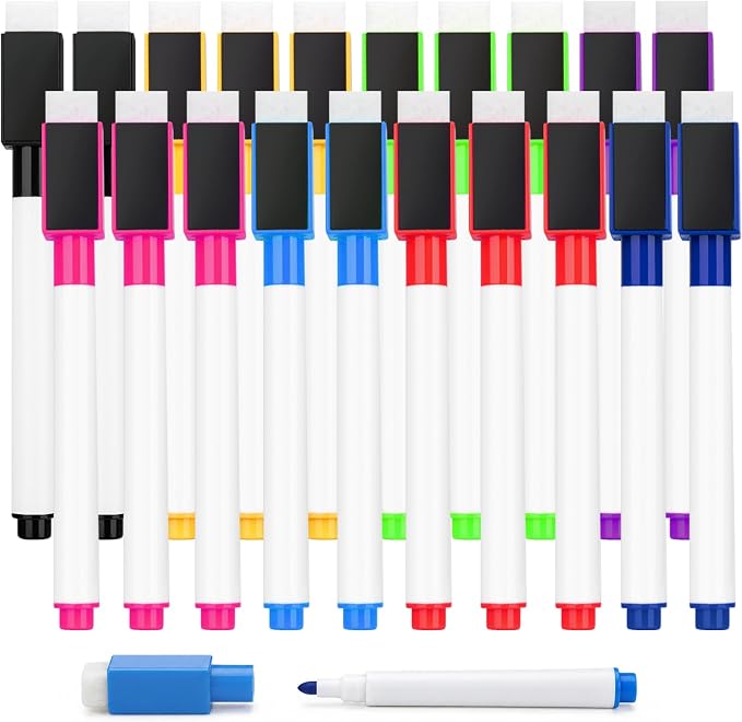 OWLKELA 20 Pcs Magnetic Dry Erase Markers by OWLKELA