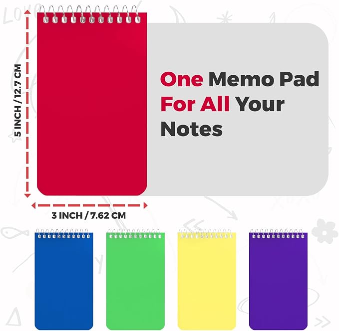 Alitte Small Notebooks, Spiral Notepads 3x5 - Image 4
