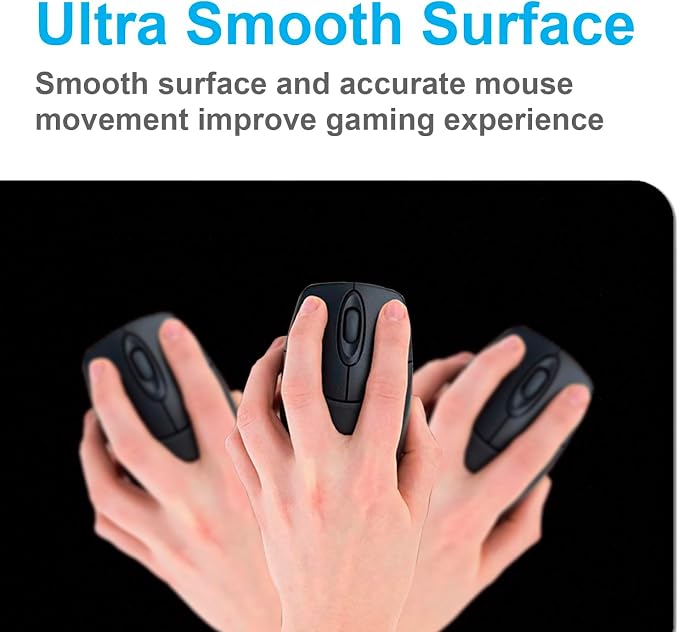 Large Black Computer Mouse Pad, Office Non Slip Gaming Desktop Keyboard Pad | - Image 4