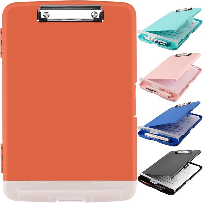 SFLHHDM Plastic Clipboard with Storage, High Capacity Clip Boards 8.5x11 with by SFLHHDM