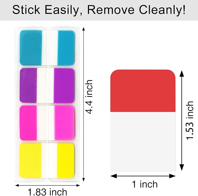 KICNIC Sticky Index Tabs 960 Pcs, 1 inch Divider Tabs Stick On, Page Marker - Image 2