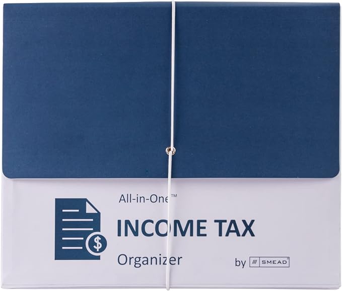 Smead All-in-One Income Tax Organizer, 12 Pockets, Flap and Cord Closure by SMEAD