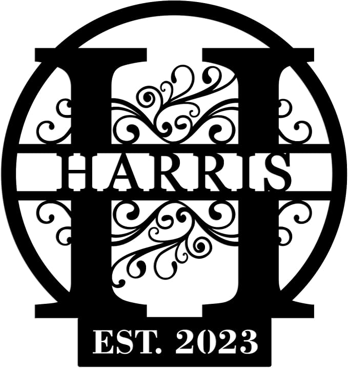 Metal Name Signs Personalized, Custom Name Signs, Custom Family Name Sign by efcustomgifts