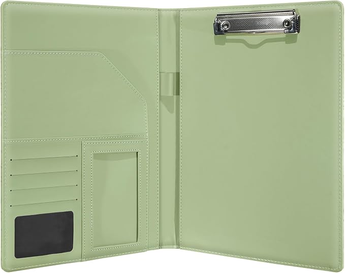 Professional Padfolio with Clipboard, Embossed Faux Leather Portfolio Folder - Image 3