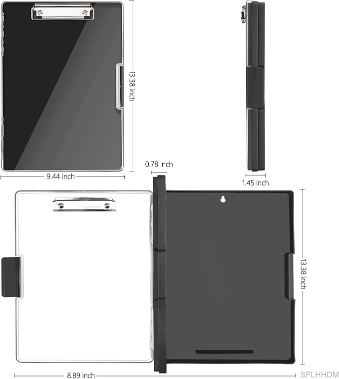 SFLHHDM Clipboard with Storage, Heavy Duty Clip Boards 8.5x11 with 2 Storage - Image 2
