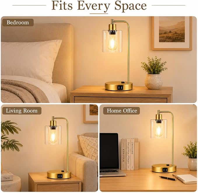 Industrial Touch Control Table Lamps Set of 2 - Image 9
