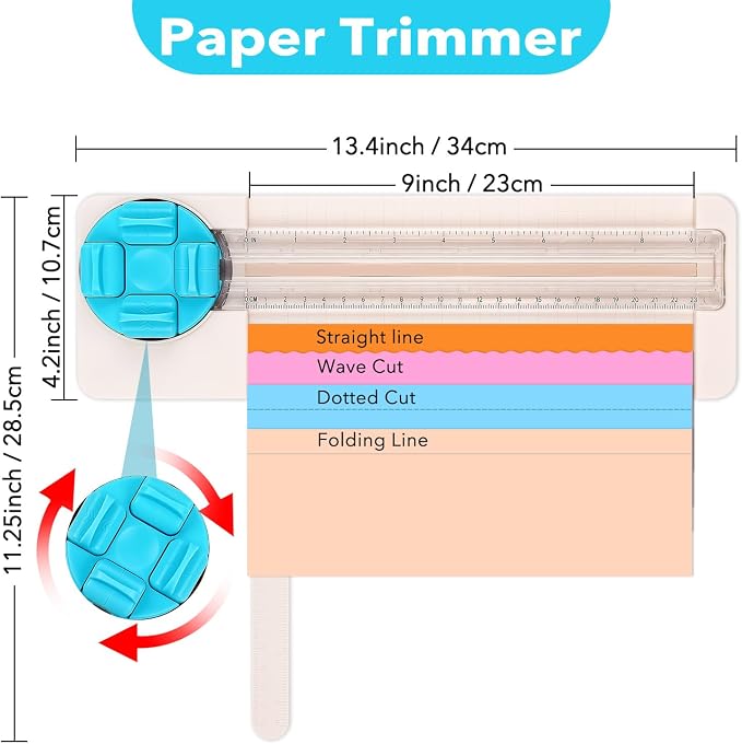 4-in-1 Paper Trimmer, 4 Style Multi-Function Scrapbooking Tool - Image 2