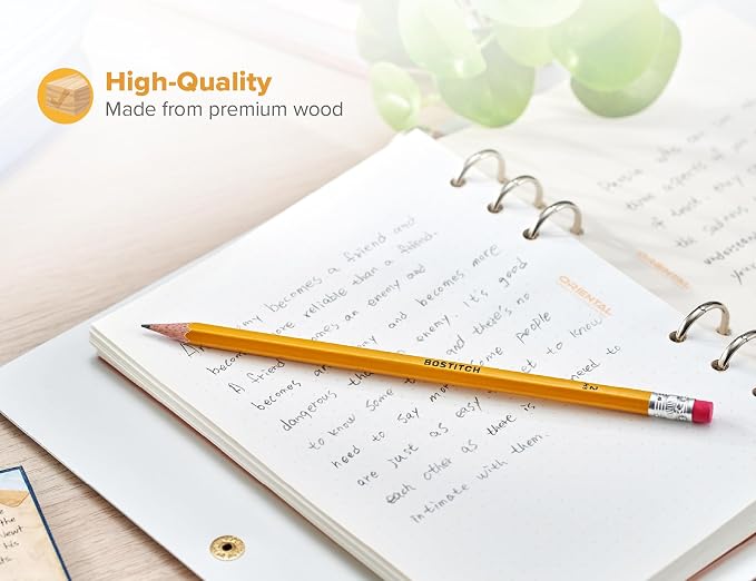 Bostitch Premium #2 Pencils, Premium Wood, Unsharpened, HB Graphite - Image 5