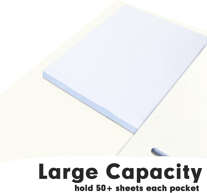 RAZCC Two Pocket Folders, 50 Pack 2 Pocket Folders Fit Letter Size Paper - Image 5