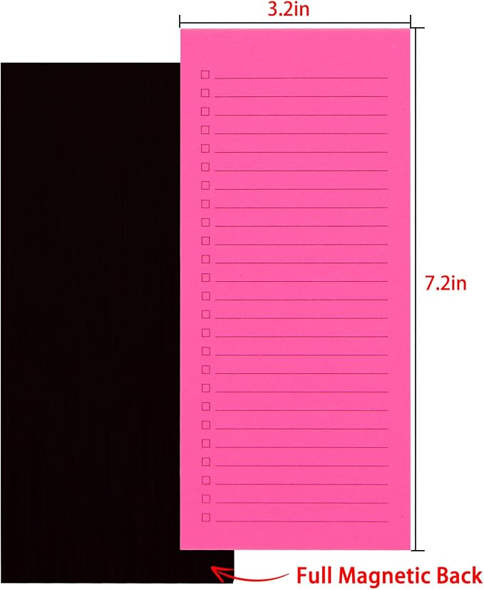 6 Pack Magnetic Notepads, Notepads Grocery List Magnet Pad - Image 3