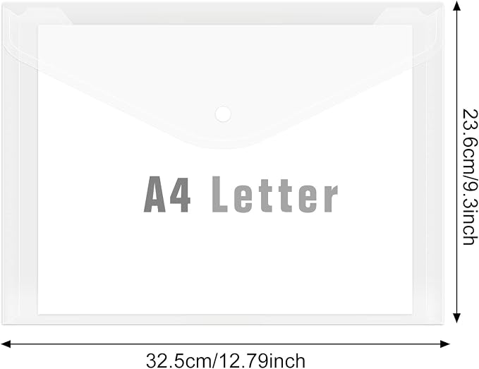 EOOUT 30pcs Plastic Envelopes, US Letter, A4 Size, - Image 2