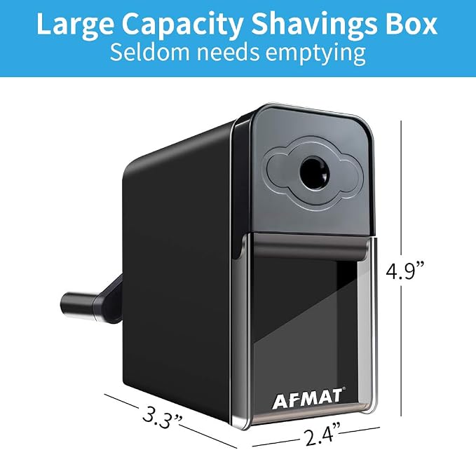 AFMAT Long Point Pencil Sharpener, 8-20mm Long Pencil Nibs, Self-Feed & - Image 7