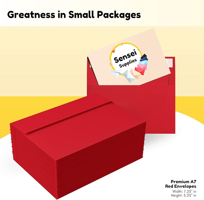 110 5x7 Red Invitation Envelopes - Image 5