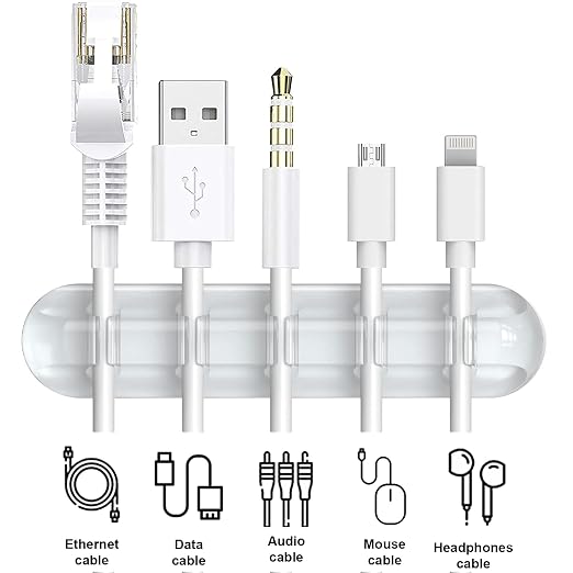 INCHOR Cord Organizer, Cable Organizers USB Cable Holder Wire Organizer Cord - Image 3