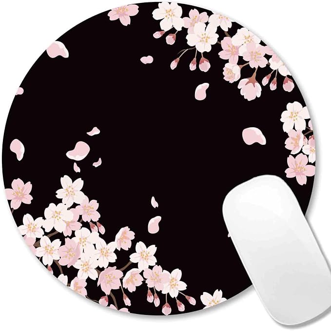 IMAYONDIA Cute Pink Flowers Mouse Pad, Floral Mouse Pads, Sakura Cherry Blossom by IMAYONDIA