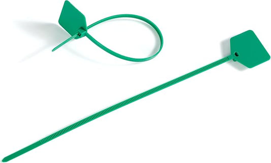 8 in Marker Nylon Cable Ties, Plastic Water Proof Tags, Self-Locking Written-on by QSFPTEK