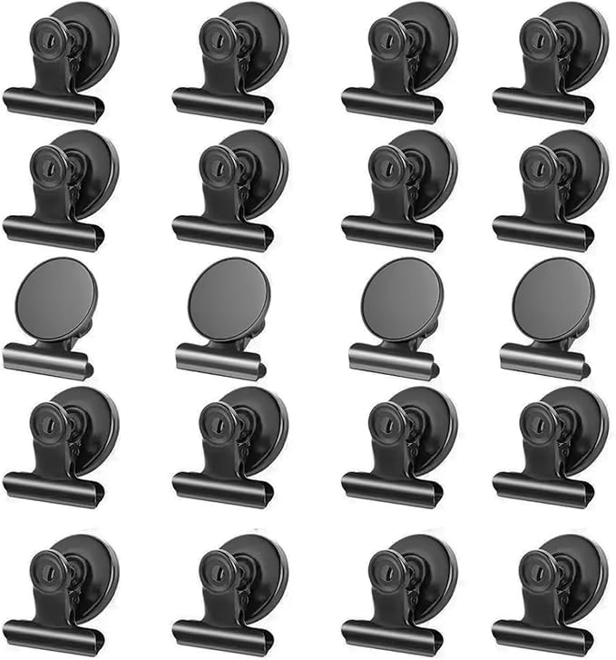 Strong Magnetic Clips, 20 Pack, 1.57 Inch, 40 mm, Refrigerator Magnet Clips by Makanu