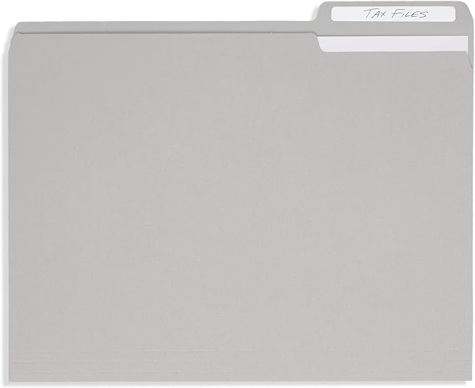 100 Blue Summit Supplies Gray File Folders Letter Size - Image 6
