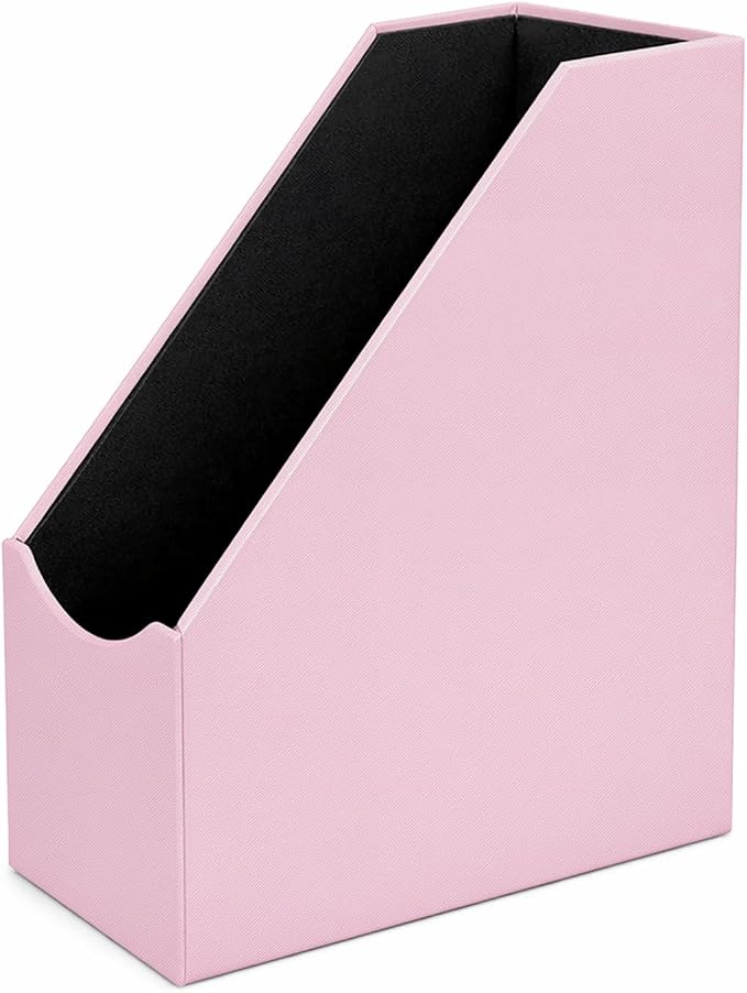 UnionBasic Magazine File Holder, Leatherette Desktop Document Organizer - Image 8