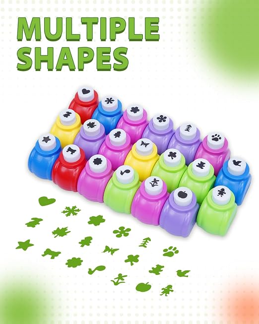 UCEC 20PCS Mini Hole Punch Shapes, Star Heart Paper Punches - Image 7