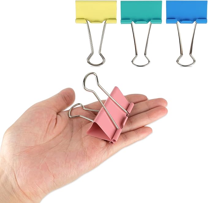 Extra Large 2-Inch Colored Binder Clips by Ykimokdailynecessities