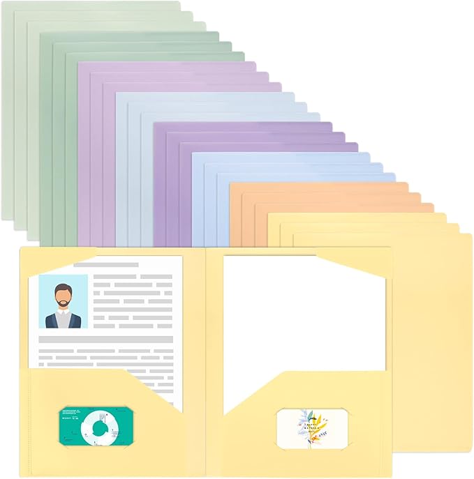 EOOUT 24pcs Plastic Folders by EOOUT