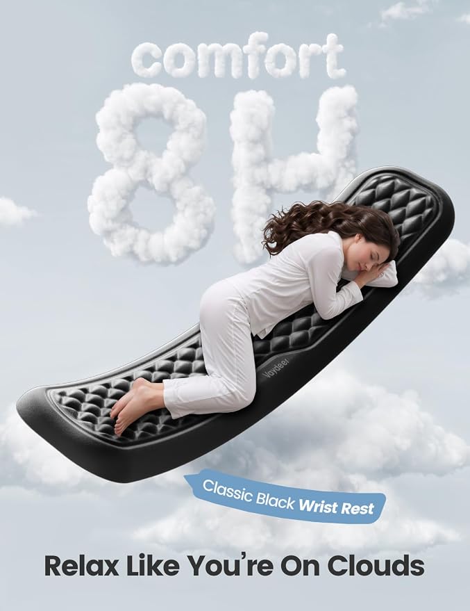 Vaydeer Keyboard Wrist Rest, Large Wrist Support Pad, Memory Foam Hand Rest - Image 2