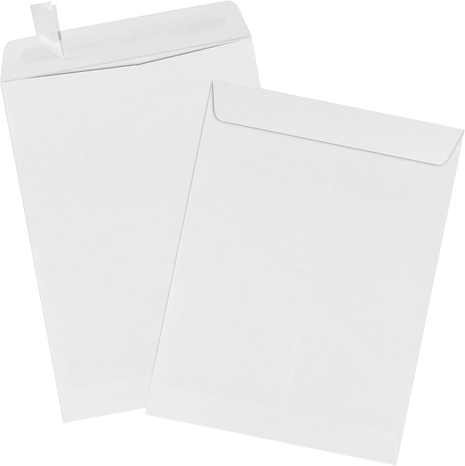 LUXPaper 9 x 12 Open End Envelopes | Peel & Press | White Linen | 80lb. Text | - Image 3