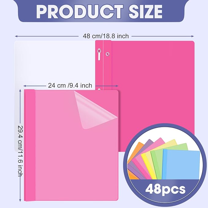Feifeiya 72 Pack Plastic Report Covers - Image 2