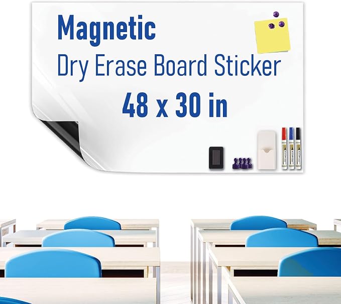Magnetic Whiteboard Sticker Dry Erase Board by HeatPomelo